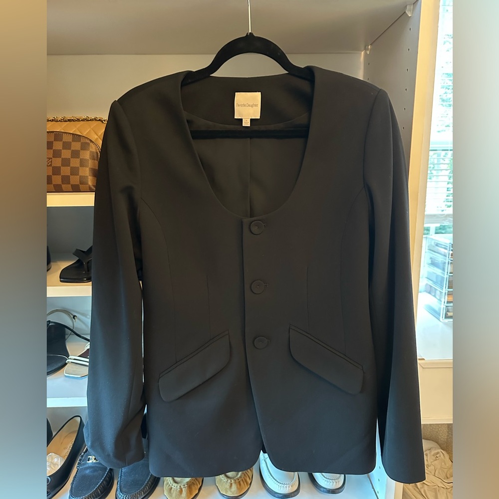 New Worn Favorite Daughter Black Blazer